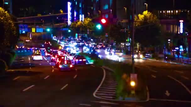 日本东京赤崎市 2018年8月11日 位于东京的城市 在晚上的时间间隔 Eos 标记4 — 图库视频影像