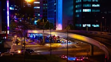 Akasaka, Tokyo/Japonya - 11th Ağustos 2018: Onun Tokyo şehir konum. Geceleri zaman atlamalı. fotoğraf makinesi: Canon Eos 5d mark4