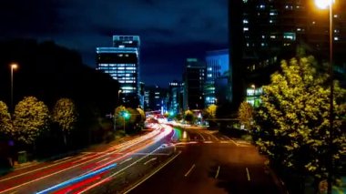 Akasaka, Tokyo/Japonya - 11th Ağustos 2018: Onun Tokyo şehir konum. Geceleri zaman atlamalı. fotoğraf makinesi: Canon Eos 5d mark4