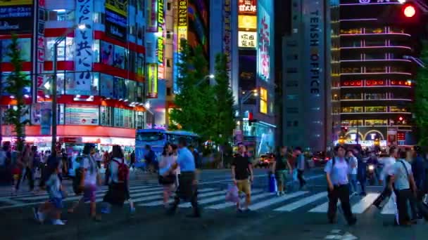 Akihabara Tóquio Japão Agosto 2018 Sua Localização Tóquio Lapso Tempo — Vídeo de Stock