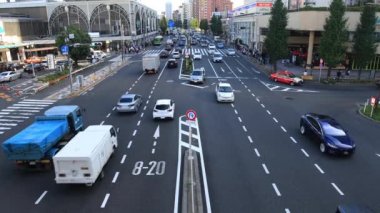 Shinagawa ilçe Shinagawa Tokyo / Japonya - 04.04.2018: onun bir trafik sıkışıklığı Tokyo. fotoğraf makinesi: Canon Eos 5d mark4