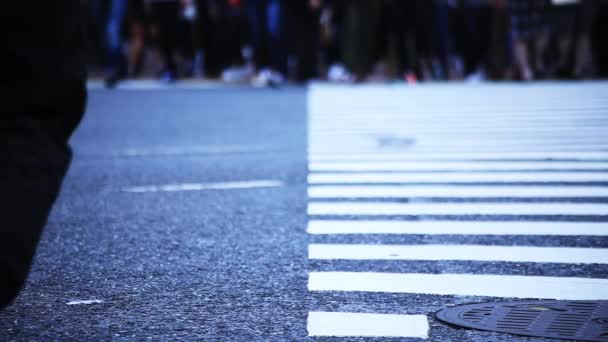 Τόκιο Σιμπούγια Shibuya Ιαπωνία 2018 Περπάτημα Ανθρώπων Στο Πέρασμα Στην — Αρχείο Βίντεο