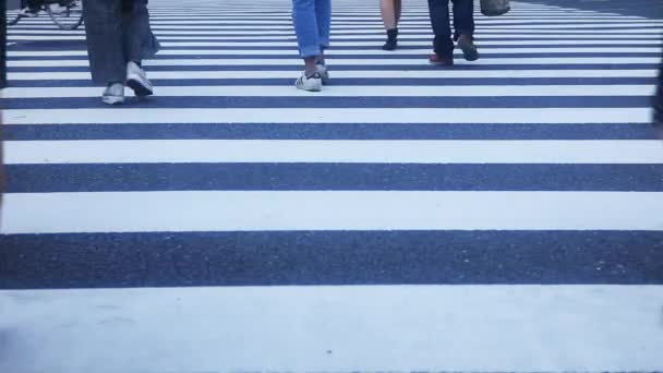 Shibuya Shibuya Tóquio Japão 2018 Seu Povo Ambulante Cruzamento Cidade — Vídeo de Stock