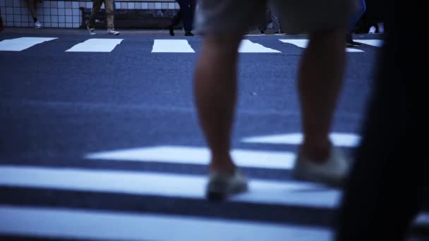 Shibuya Shibuya Tokyo Japán 2018 Sétáló Emberek Átkelés Városban Fényképezőgép — Stock videók