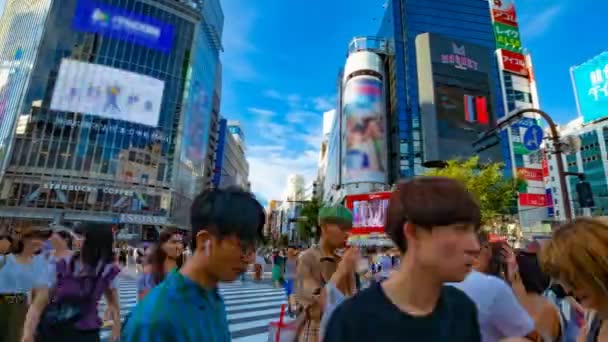 2018 Shibuya Tokyo Japonsko Jeho Shibuya Křížení Časová Prodleva — Stock video