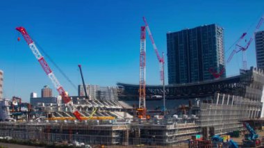 Vinçler, hareketli inşaat zaman atlamalı altında