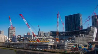 Vinçler, hareketli inşaat zaman atlamalı altında