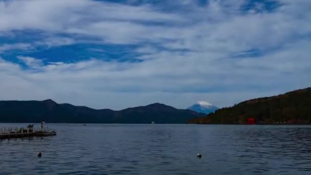 Time lapse presso il grande lago dietro il Monte Fuji — Video Stock