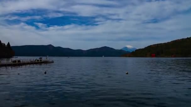 Проміжок часу на великі озера позаду Mt.Fuji — стокове відео