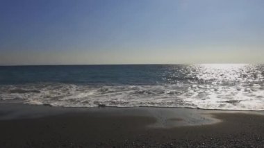 Kopya alanı da dahil olmak üzere dalga Shizuoka geniş kum beach civarındaki vurdu