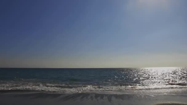 静冈沙滩附近的海浪, 包括复制空间 — 图库视频影像