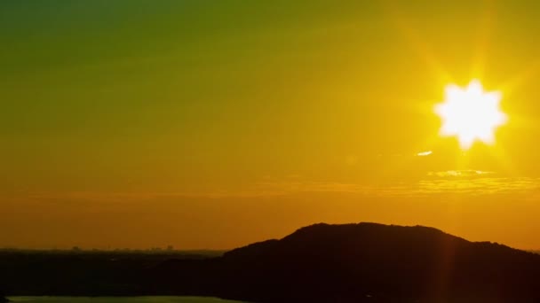 Time lapse alba del mattino al lago Hamna a Shizuoka Giappone . — Video Stock