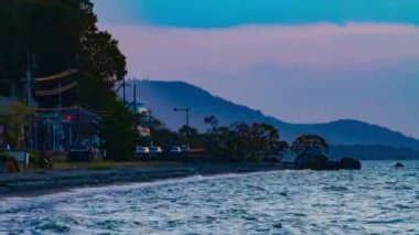 Shiga Biwako gölde günbatımı timelapse