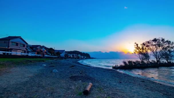 滋賀県の琵琶湖での夕刻を撮影 — ストック動画
