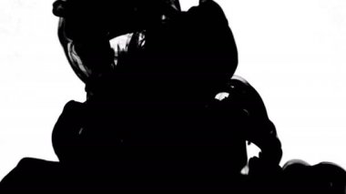 Koolhaus siyah mürekkep su arkasında beyaz arka plan