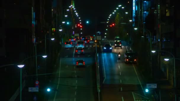 Časová prodleva na ulici v Shibuya Tokyo noční — Stock video