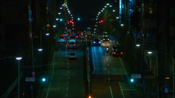 Time-lapse van de nacht op straat in Shibuya Tokio — Stockvideo