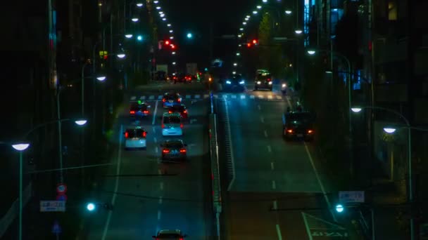 Noite lapso de tempo na rua em Shibuya Tóquio — Vídeo de Stock
