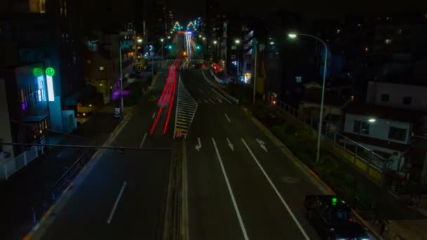 Zeitraffer in der Nacht auf der Straße in Shibuya Tokyo — Stockvideo