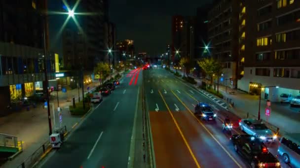 Natt tid förflutit på gatan i Shibuya Tokyo — Stockvideo