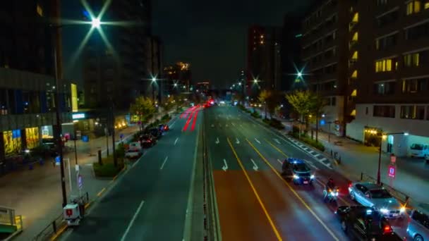 Éjszakai idő telik el az utcán, Shibuya, Tokió — Stock videók