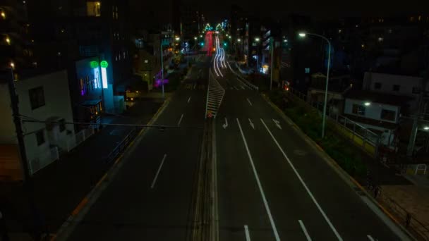 Zeitraffer in der Nacht auf der Straße in Shibuya Tokyo — Stockvideo