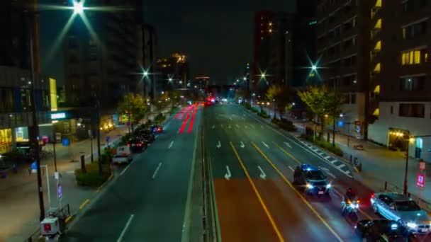 Time-lapse van de nacht op straat in Shibuya Tokio — Stockvideo