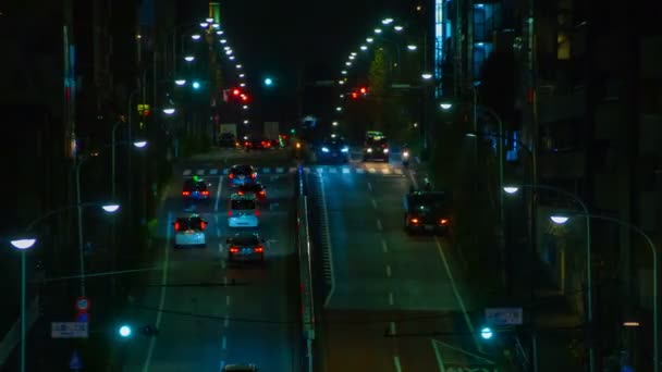 Time-lapse van de nacht op straat in Shibuya Tokio — Stockvideo