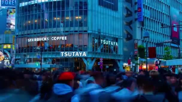 Upływ czasu zachód słońca na ulicy w środku strzał Shibuya Tokyo — Wideo stockowe