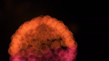 Havai fişek bokeh arkasında Odaiba Tokyo karanlık gökyüzü, gece