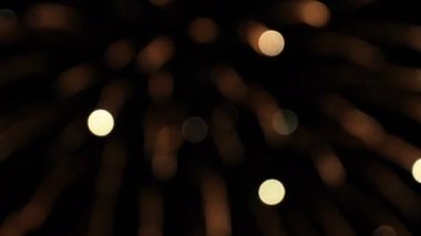 Havai fişek bokeh arkasında Odaiba Tokyo karanlık gökyüzü, gece