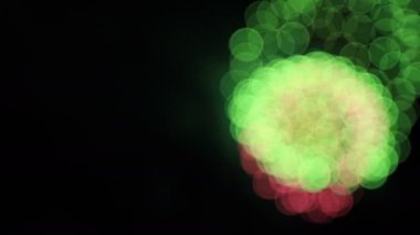 Havai fişek bokeh arkasında Odaiba Tokyo karanlık gökyüzü, gece