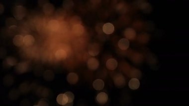 Havai fişek bokeh arkasında Odaiba Tokyo karanlık gökyüzü, gece