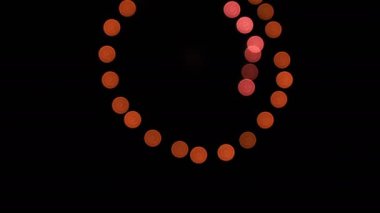 Havai fişek bokeh arkasında Odaiba Tokyo karanlık gökyüzü, gece