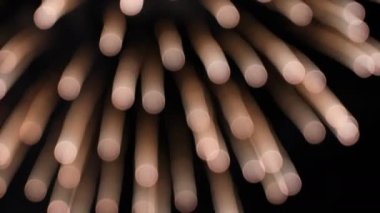 Havai fişek bokeh arkasında Odaiba Tokyo karanlık gökyüzü, gece