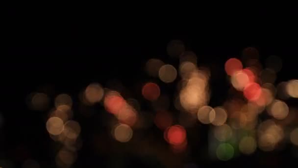 晚上, 东京台场黑暗的天空后面的烟花 — 图库视频影像