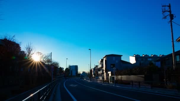 Tokyo şehir Caddesi üzerinde günbatımı zaman atlamalı — Stok video