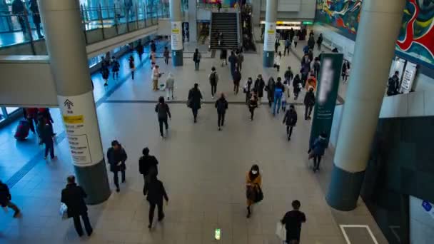 Spaziergänger am Shibuya-Bahnhof im Tokyo-Zeitraffer — Stockvideo