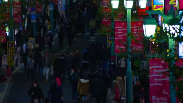 Nacht time lapse in de neon stad in Shinjuku Tokyo — Stockvideo