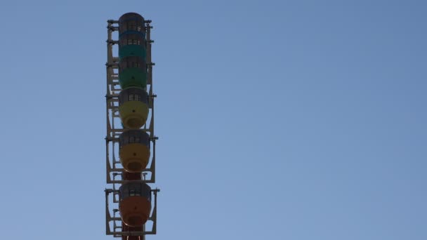 Riesenrad im Freizeitpark in odaiba tokyo — Stockvideo