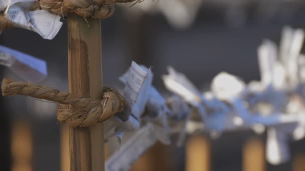 Orakels op Igusa Shrine in Tokio — Stockvideo