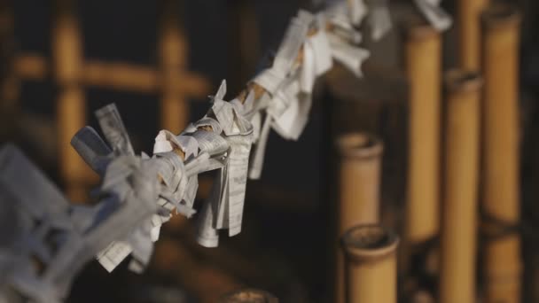 Orakels op Igusa Shrine in Tokio — Stockvideo