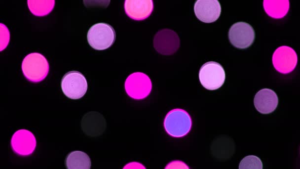 Cámara colorida bokeh desfocus por la noche — Vídeo de stock