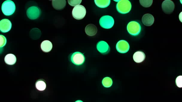 五颜六色的相机散景解在夜晚 — 图库视频影像