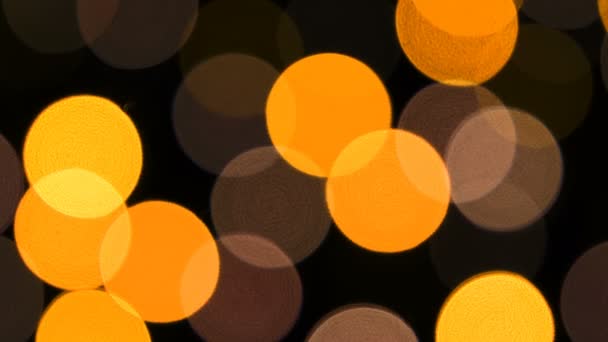 Caméra colorée bokeh defocusecd la nuit — Video