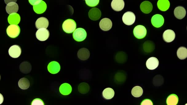 Cámara colorida bokeh desfocus por la noche — Vídeos de Stock