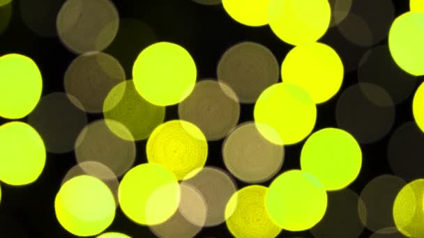 Caméra colorée bokeh defocusecd la nuit — Video