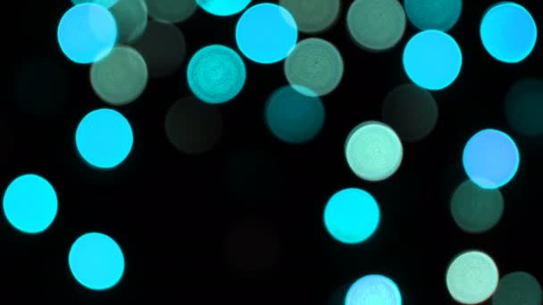 Kolorowy aparat bokeh defocusecd w nocy — Wideo stockowe