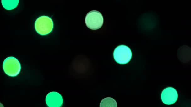 Câmera colorida bokeh defocusecd à noite — Vídeo de Stock