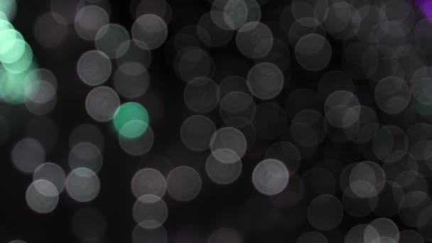 Câmera colorida bokeh defocusecd à noite — Vídeo de Stock